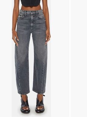 Mother Half Pipe Flood High Waist Ankle Wide Leg Jeans